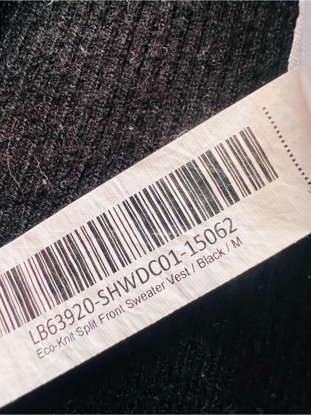QUINCE Eco-knit Split Front Sweater Vest Black Medium - Picture 4 of 6